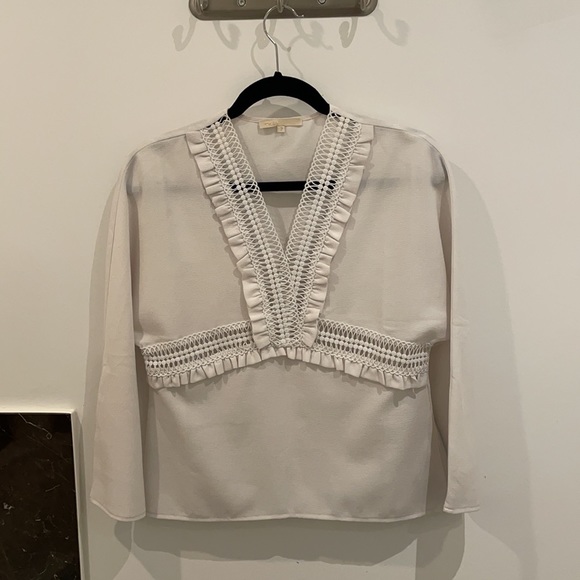 Maje Liam frilled crepe top - Picture 4 of 5